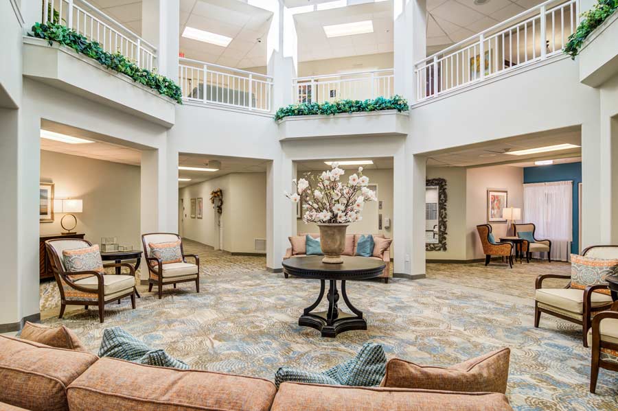 The atrium at Cottonwood Estates